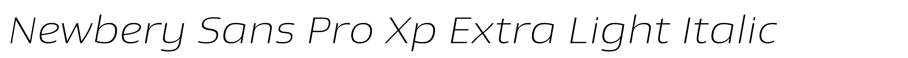 Newbery Sans Pro Xp Extra Light Italic